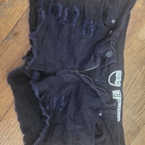 Indigo Rein Black Denim Shorts
